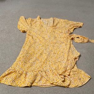 Golden yellow Wrap dress